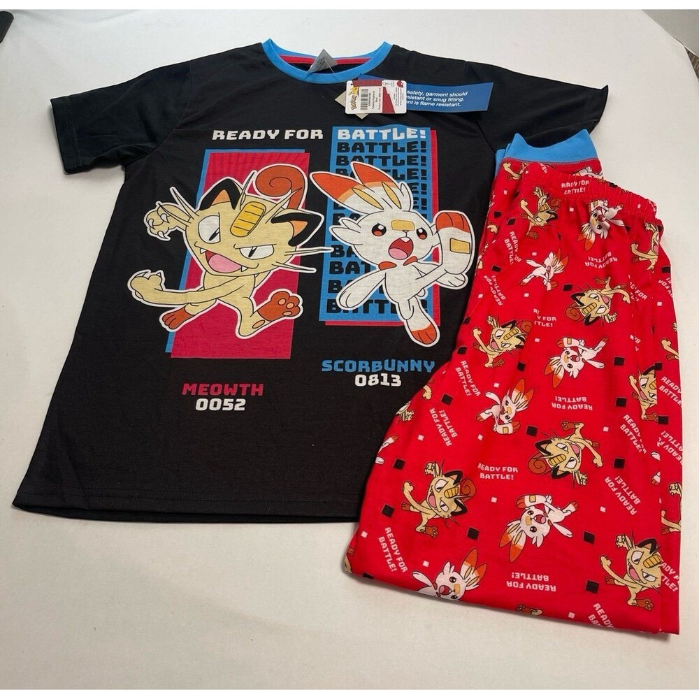 Pokemon Boy's Short Sleeve Pajama Set Size 12 New With Tags